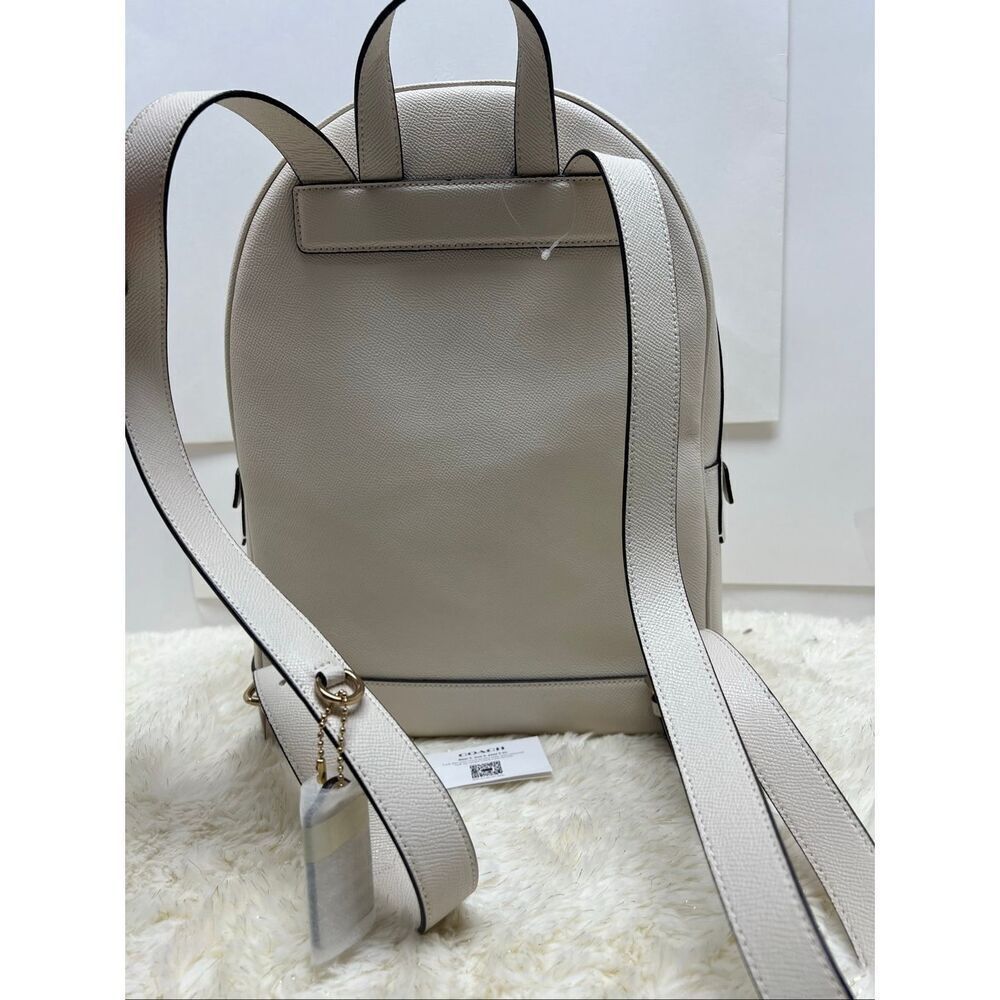 🔥🎁New! COACH Kenley Backpack Signature Canvas Chalk White Msrp:$398.00 - Picture 3 of 7